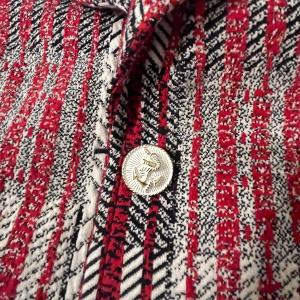 Cabi Patchwork Blazer, style #6028, Size XL Parisian Chic Statement Knit Blazer - Picture 6 of 6